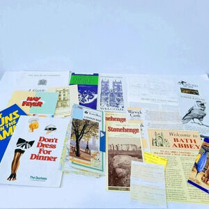 Large Lot Of Vintage Ephemera London England 1992